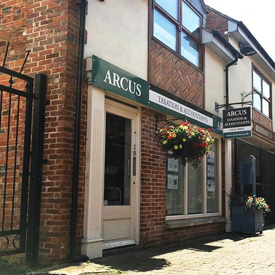 Outside the Arcus office in Oakham, Rutland